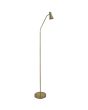 Searchlight Jolly EU1007AB antiek bronzen staande leeslamp met kegelvormig spotje met GU10 lampje en klikschakelaar op de kop