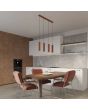 Hanglamp Karbon okerrood 81cm