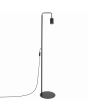 zwarte leeslamp Karbon van 160 cm hoog met een geribbeld spotje