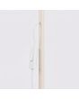 snoerschakelaar van de beige leeslamp Karbon van 160 cm hoog met een geribbeld spotje