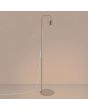 brandende taupe kleurige leeslamp Karbon van 160 cm hoog met een geribbeld spotje