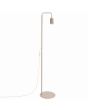 taupe kleurige leeslamp Karbon van 160 cm hoog met een geribbeld spotje