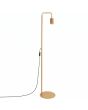goud kleurige leeslamp Karbon van 160 cm hoog met een geribbeld spotje