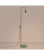 brandende olijfgroene leeslamp Karbon van 160 cm hoog met een geribbeld spotje