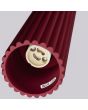binnenzijde met gu10 fitting van de bordeauxrood geribbelde buisvormige plafondlamp van 20cm hoog