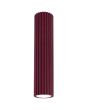 bordeauxrood geribbelde buisvormige plafondlamp van 30cm hoog met GU10 spotje