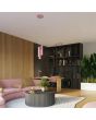 Hanglamp Karbon roze 20cm