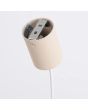 plafondkapje van de beige langwerpige hanglamp Karbon van 122 cm lang met vier geribbelde spots van 65mm in diameter