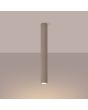Brandende Sollux Karbon taupe kleurige geribbelde cilindervormige plafondlamp van 60 cm hoog met een GU10 lampje