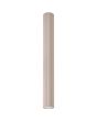 Sollux Karbon taupe kleurige geribbelde cilindervormige plafondlamp van 60 cm hoog met een GU10 lampje