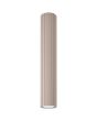 Sollux Karbon taupe kleurige geribbelde cilindervormige plafondlamp van 40 cm hoog met een GU10 lamp