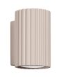 Sollux Karbon taupe kleurige geribbeld buisvormige wandlamp van 10 cm hoog met een GU10 lamp