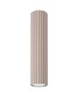 Sollux Karbon taupe kleurige geribbelde cilindervormige plafondlamp van 30 cm hoog met GU10 lamp