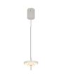 Brandende Trio Keaton warm grijze hanglamp met dubbele schijf vormige kap van 20 cm in diameter met geïntegreerde led