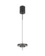 Trio Keaton zwarte hanglamp met dubbele schijf vormige kap van 20 cm in diameter met geïntegreerde led