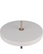 Bovenaanzicht kap met touch dimmer Trio Keaton warm grijze vloerlamp van 138 cm hoog met dubbele schijf vormige kap met geïntegreerde led naar beneden