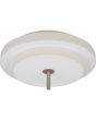 Trio Keaton warm grijze plafonniere van 40cm in diameter met een dubbele schijf met geintegreerde LED
