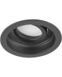 Trio Kenai 651500132 zwarte kantelbare verzonken rond metalen inbouwspot met GU10 lamp