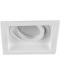 Trio Kenai 651600131 witte kantelbare verzonken vierkant metalen inbouwspot met GU10 lamp