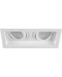 Trio Kenai 651600231 witte kantelbare verzonken rechthoekig metalen inbouwspot met twee GU10 lampen