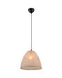 Brandende Reality Kibito hanglamp van natuurlijk katoen met een ovale kap met een diameter van 32 cm