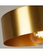 Searchlight Knox 20223-1GO detailfoto van de kap van de goudkleurige ringvormige hanglamp met globelamp