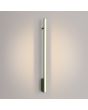olijfgroen langwerpige wandlamp Lagom van 89 cm lang met brandende LED unit over de gehele lengte