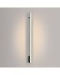 olijfgroen langwerpige wandlamp Lagom van 119 cm lang met brandende LED unit over de gehele lengte