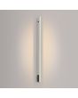olijfgroen langwerpige wandlamp Lagom van 151 cm lang met brandende LED unit over de gehele lengte