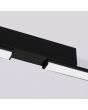 middenstuk van zwarte langwerpige plafondlamp Lagom van 181 cm lang met kort in het midden onderbroken LED unit over de gehele lengte