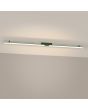 olijfgroen langwerpige plafondlamp Lagom van 181 cm lang met kort in het midden onderbroken brandende LED unit over de gehele lengte