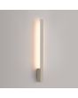 Brandende smalle beige wandlamp Lahti van 70 cm lang met LED voor indirect licht