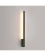 Brandende smalle olijfgroene wandlamp Lahti van 70 cm lang met LED voor indirect licht
