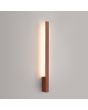 Brandende smalle okerrode wandlamp Lahti van 70 cm lang met LED voor indirect licht