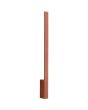 Smalle okerrode wandlamp Lahti van 70 cm lang met LED voor indirect licht