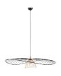 Casalum Lauris schijfvormige hanglamp met een diameter van 100 cm van zwart en goudkleurig metaaldraad