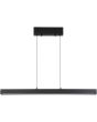 Brandende Searchlight Linear zwarte in hoogte verstelbare van 95 tot 150cm uitschuifbare hanglamp met drie LED balken
