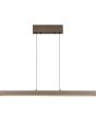 Brandende Searchlight Linear in hoogte verstelbare van 95 tot 150cm uitschuifbare koffiebruine hanglamp met drie LED balken