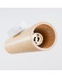 Binnenzijde met fitting van de Sollux Lino houten cilindervormige up down wandlamp van 30 cm hoog en 6 cm in diameter