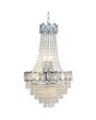 Searchlight Louis Phillipe 1611-6cc brandende kristallen zakkroonluchter met chromen details