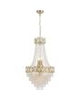 Searchlight Louis Phillipe 1611-6SB brandende kristallen zakkroonluchter met goudkleurige details