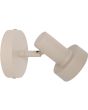 Achterkant van de Freelight Lunata creme kleurige enkele spot met een diameter van 10cm voor een GU10 LED lamp