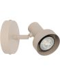 Freelight Lunata creme kleurige enkele spot met een diameter van 10cm voor een GU10 LED lamp