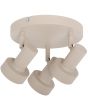 Freelight Lunata creme kleurige spot met een diameter van 15cm met drie spotjes voor een GU10 LED lamp