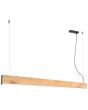 Thoro Lykke TH.324 eikenhouten hanglamp met een balk van 150cm en twee bevestigingskabels