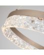 Detailfoto van de ring van de Searchlight Madeleine koffiebruine ringvormige hanglamp van 50cm in diameter met acryl LED rand