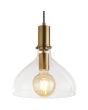 Searchlight Margarita 31031-1PB brandende messing hanglamp met helder glazen kapje