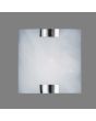 Trio Marta 2523011-01 mat glazen halfronde wandlamp met chromen houders