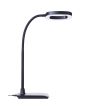 Brilliant Maskat zwarte bureaulamp van 43cm hoog met cirkelvormige kop met geintegreerde LED en flexibele arm