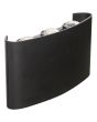 zwarte kunststof buitenwandlamp van 17 cm breed met up en down licht
